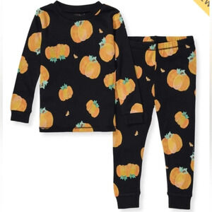 Burt’s Bees Baby Midnight Pumpkin Organic Pjs Set Cotton Size 12 Months Fall